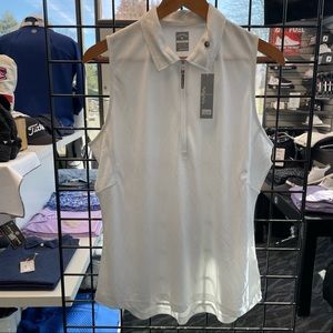 Callaway Sleeveless Zippered Golf Polo BNWT